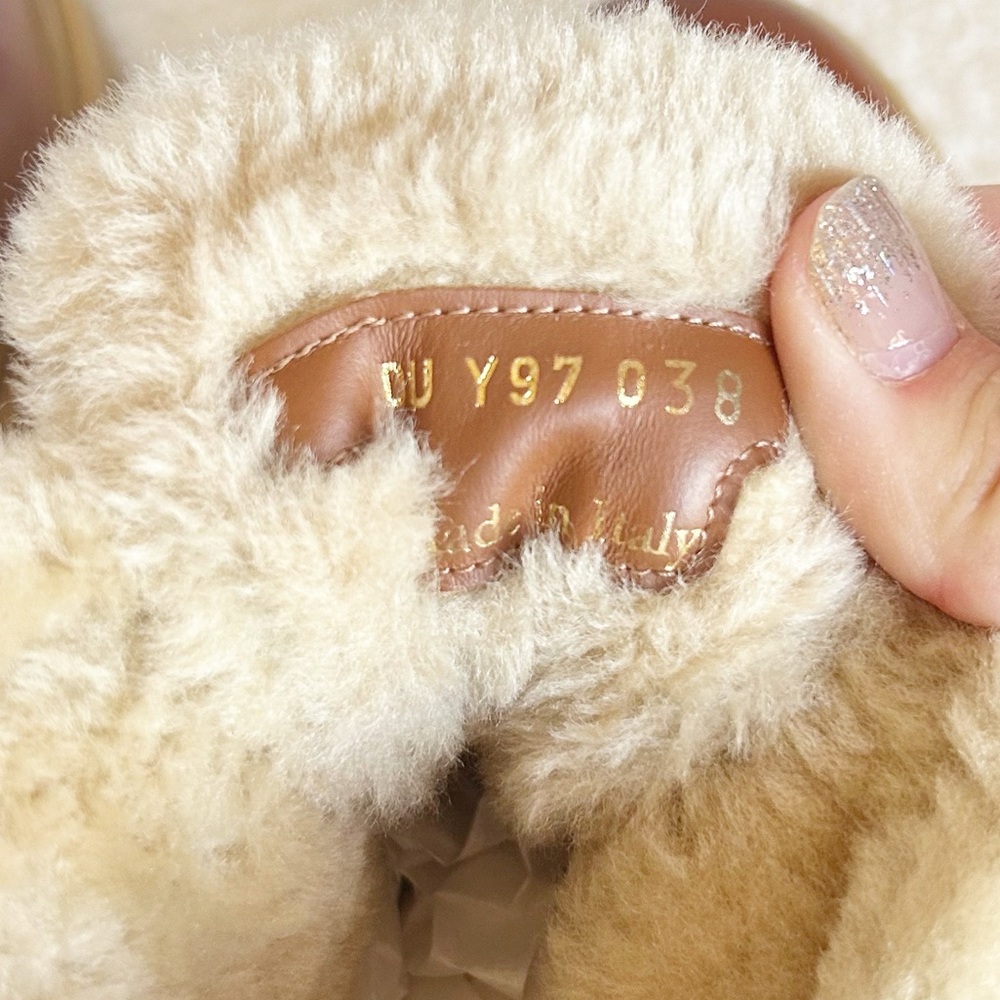 Valentino Garavani Trekkgirl Vlogo Brown Suede Shearling Boots Size EU 38 - Picture 10 of 16